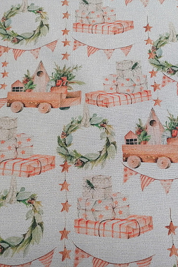 Juguetes de tela para decoración navideña.