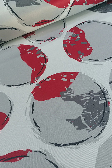 Tela decorativa BLACK OUT Burbujas rojo