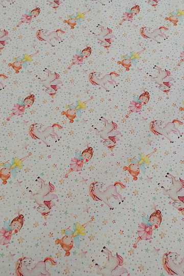 Tela de algodón Hadas y unicornios