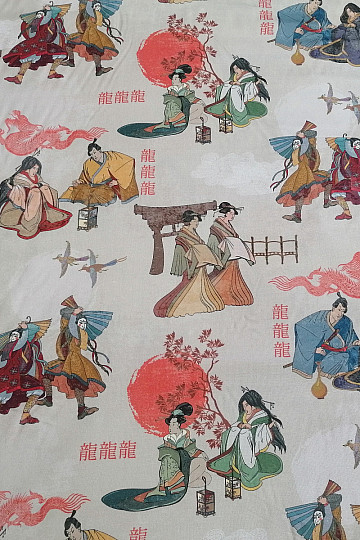 Tela decorativa JAPÓN CREMA