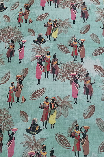 Tela decorativa África verde