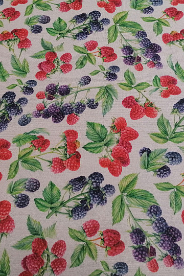 Tela decorativa Frambuesas y moras
