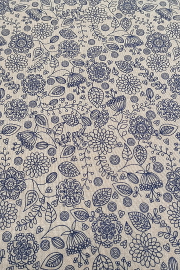 Tela decorativa Flores neón azul