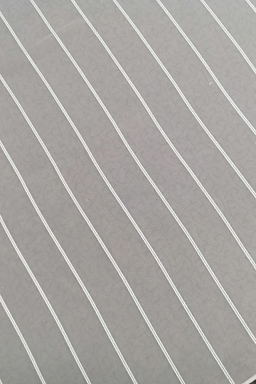 Cortina de gasa blanca con rayas 265 cm