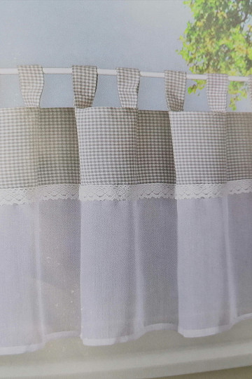 Cortina acabada GERSTER kanafas gris 50x150 cm