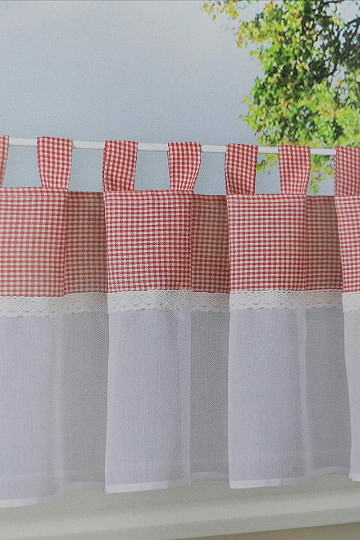 Cortina acabada GERSTER lona roja 50x150 cm