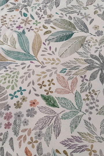 Tela decorativa MELIA HOJAS verde