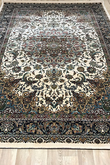 Alfombra acrílica de lujo RAZIA 5503 marrón / blanco