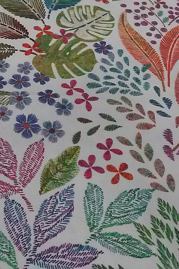 Tela decorativa MELIA HOJAS de colores