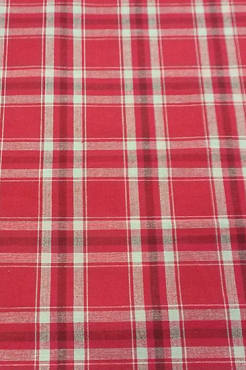 Cubo de tela TISSE beige/rojo