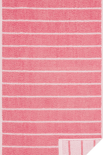 Toalla de lujo y toalla de baño LINE 206 rosa/blanco