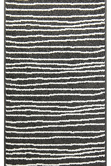Alfombra pieza LOTTO rayas negro/blanco