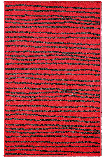 Alfombra pieza LOTTO rayas rojo/negro