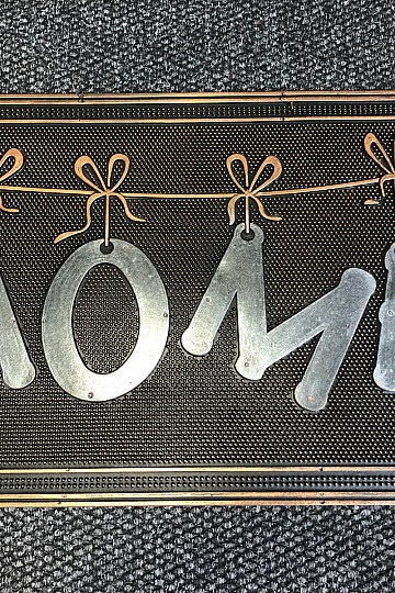 Alfombra de goma HOME con lazos