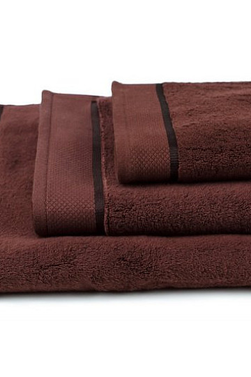 Toalla y toalla de baño MIKRO marrón oscuro
