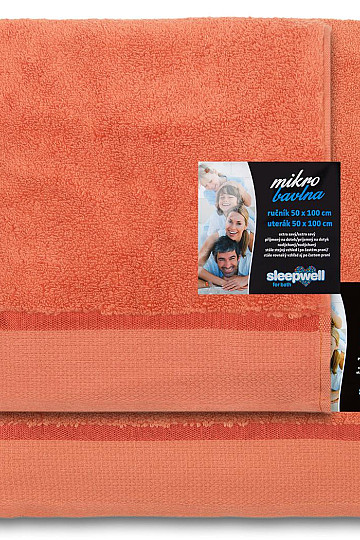 Toalla y toalla de baño MIKRO naranja