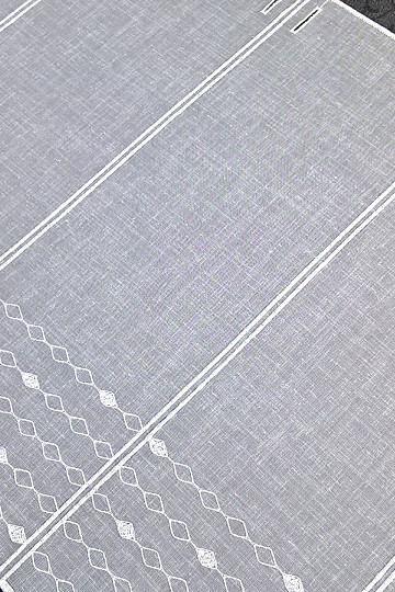 Cortina bordada moderna GERSTER 11678 blanco