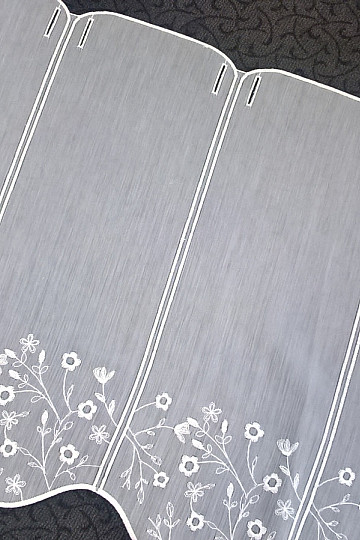 Cortina bordada para vidriera GERSTER 11648 FLORES