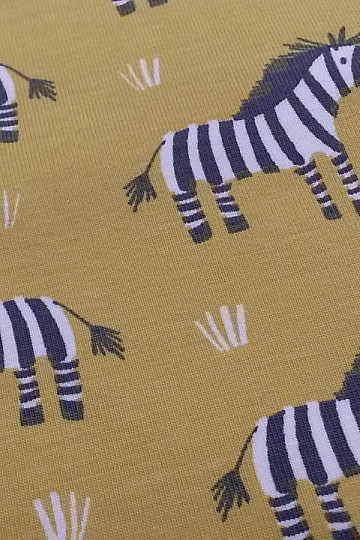 Punto de algodón ZEBRA amarillo-verde