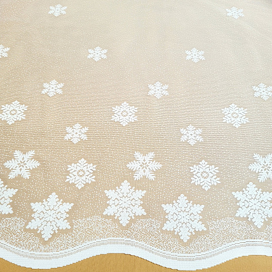 Cortina jacquard NAVIDEÑA con vidrieras FLAKES II