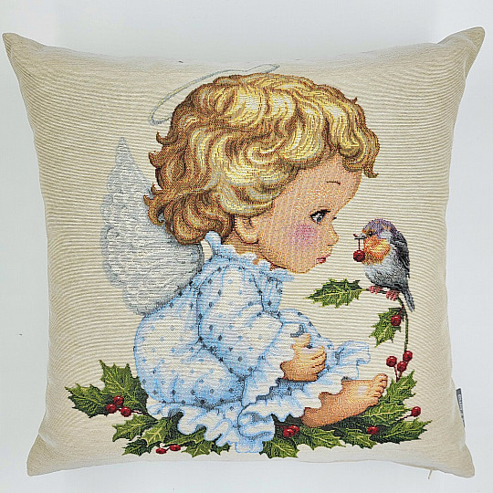 Tapiz navideño NIÑA CON EL PÁJARO