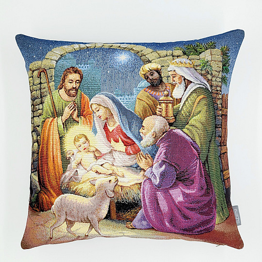 Funda tapiz navideño EL NACIMIENTO DEL NIÑO JESÚS