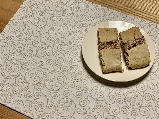 Manteles y pañuelos navideños Adorno dorado