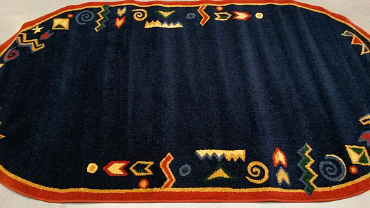 Alfombra ovalada MODERNA 130x240 azul oscuro