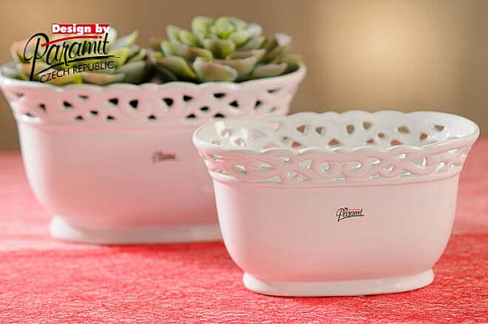 Jardinka encaje blanco 24 cm