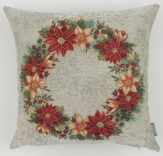 Funda tapiz navideño CORONA DE ROSAS DE NAVIDAD