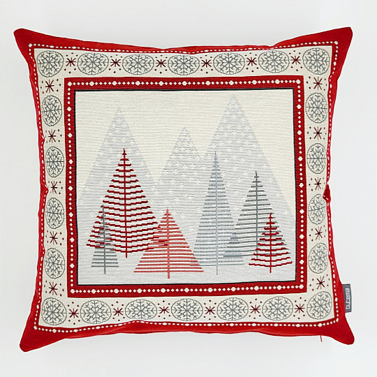 Funda tapiz navideño ARBOLES ROJOS