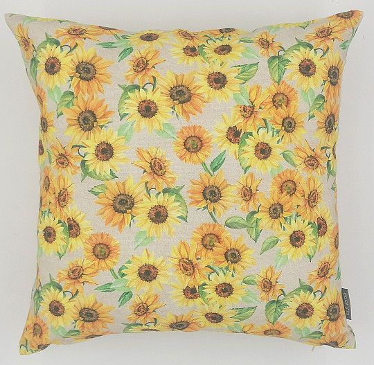 Funda de cojín de girasol
