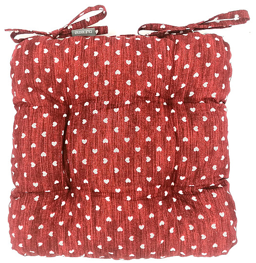 Cojines de silla CORAZÓN BURDEOS