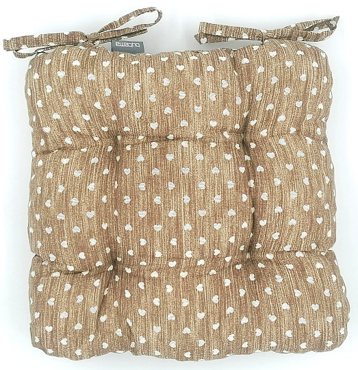 Cojines de silla CORAZÓN MARRÓN