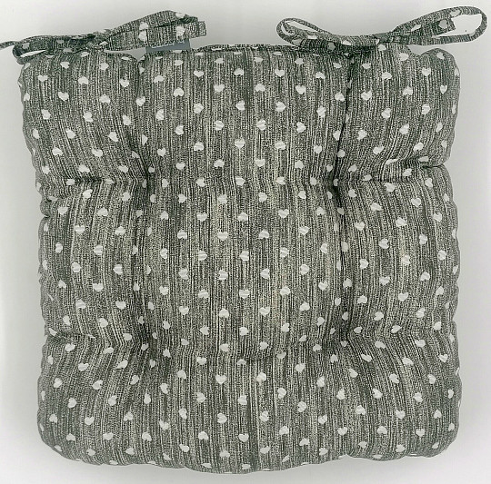 Cojines de silla Srdíčko gris oscuro