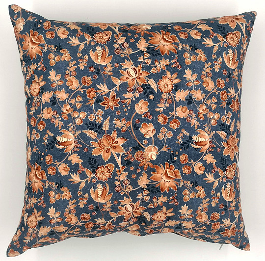 Funda decorativa Varanasi kalamkari azul