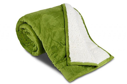 Manta de microfibra EXTRA SOFT punto OVEJA caqui