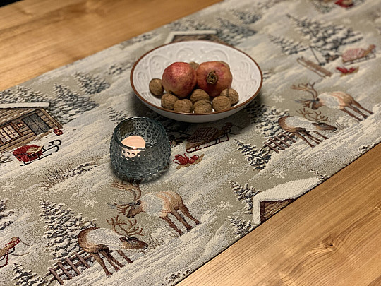 Mantel tapiz, bufanda PAISAJE DE INVIERNO TODOS