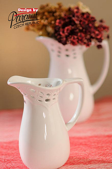 Jarrón LACE JUG blanco
