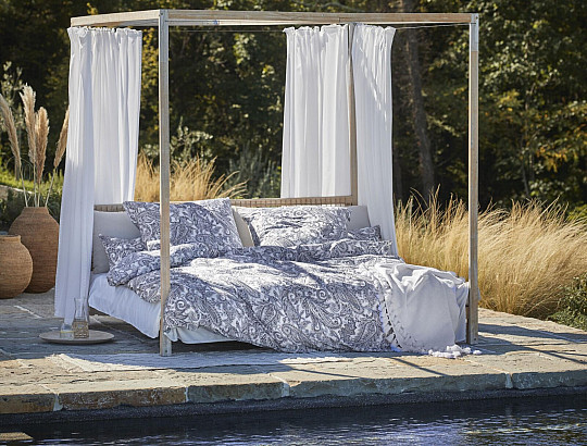 IRISETTE ropa de cama de satén de lujo FLORENZ 8447-20 BLAU