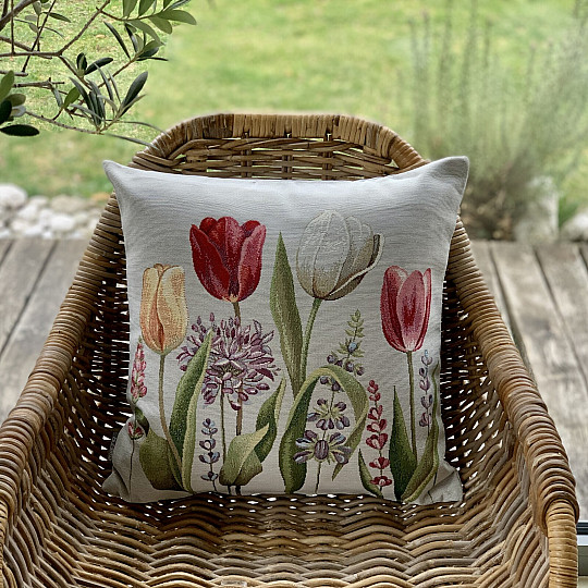 Funda de cojín tapiz TULIP PRIMAVERA III
