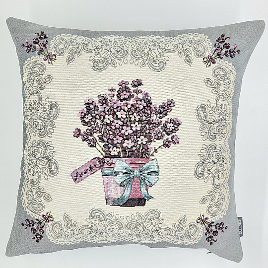 Funda de almohada tapiz ENCAJE LAVANDA