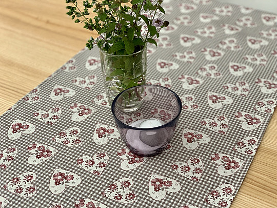 Mantel y mantón TOSCANA VALERY 17 CORAZONES