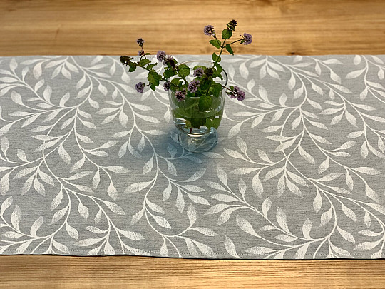 Mantel y pañuelo NIGHT LEAFS gris