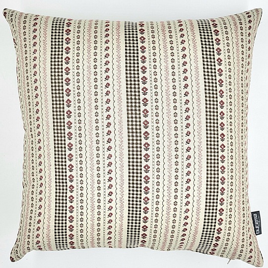 Funda de cojín TOSCANA RIGA STRIPE burdeos