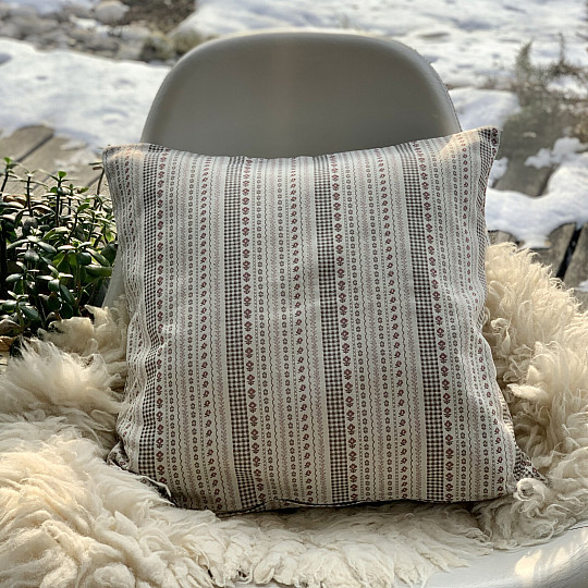 Funda de cojín TOSCANA RIGA STRIPE burdeos