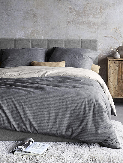 Lujosa ropa de cama de franela IRISETTE KOALA gris