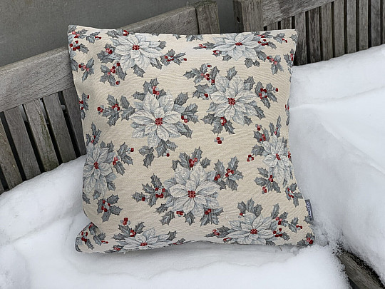 Funda tapiz navideño CHRISTMAS STAR plata