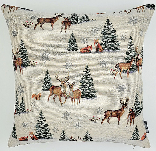 Funda tapiz navideño ANIMALES CERCA DEL ÁRBOL