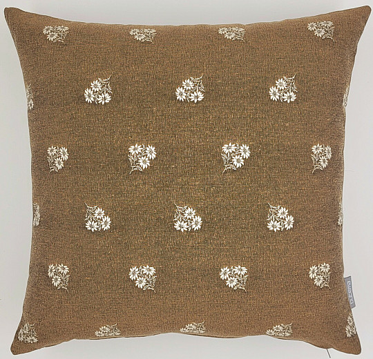 Revestimiento decorativo jacquard ALPINE FLOWERS MARRÓN